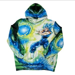 DRAGONBALL Z GOKU VEGETA HOODIE with kangaroo front pocket. Size L/XL. EUC
